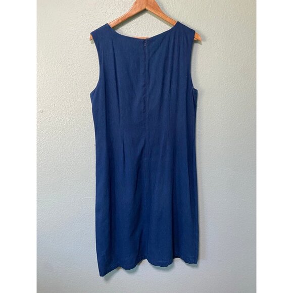 Vintage Napa Valley Dresses Women's Dress‎ and Jacket Blue Denim w/ Rocks Set 16 - Picture 7 of 11